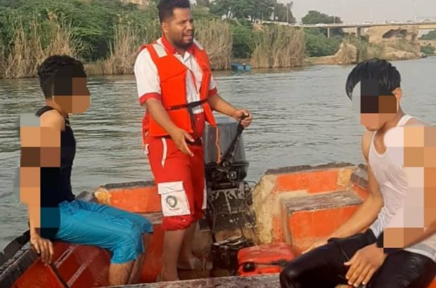 نجات ۴ نوجوان و جوان اهوازی از غرق شدن در رودخانه شوشتر