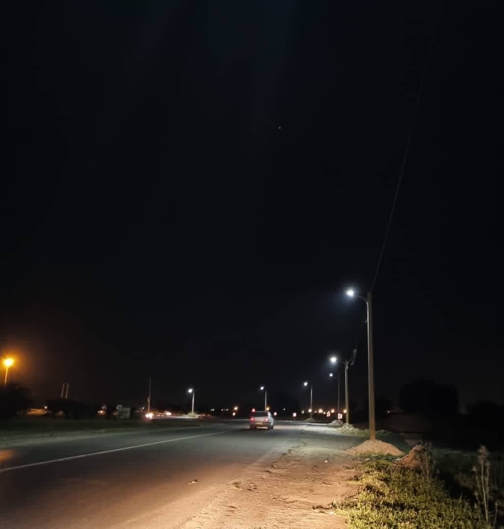 ارتقاء ایمنی تردد با بهبود روشنایی مسیر جاده ترکالکی حدفاصل میدان شهید سلیمانی سه راهی ترکالکی-ایستادگی