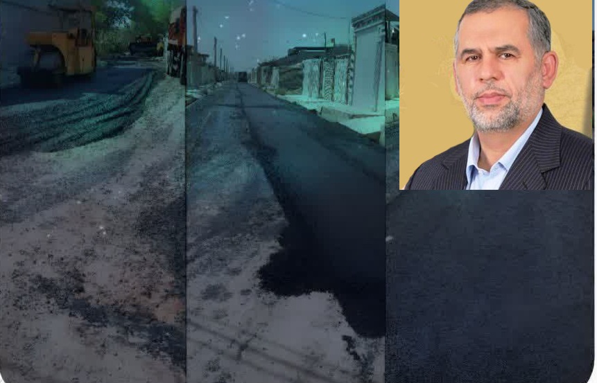 گامی بزرگ در توسعه روستایی؛ آسفالت مسیر جسانیه بزرگ به همت موسوی‌زاده نماینده مردم اهواز