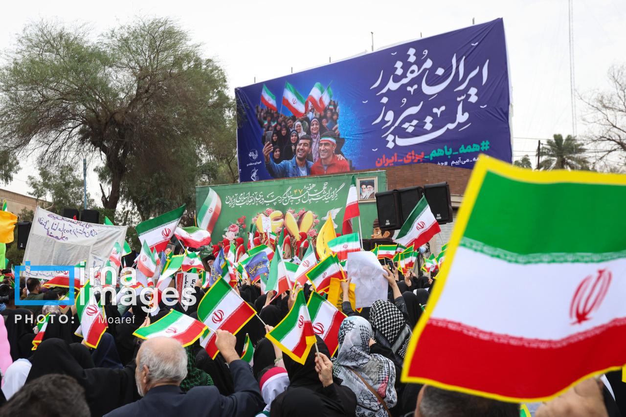 حضور حماسی خوزستانی‌ها در راهپیمایی ۲۲ بهمن