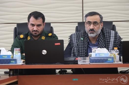 جلسه مشترک سرپرست شهرداری اهواز با سازمان بسیج شهرداری